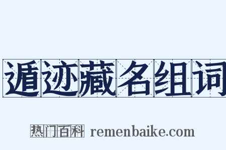 遁迹藏名组词是什么意思的图片